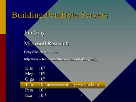 PPT - Building PetaByte Servers PowerPoint Presentation, free download - ID:5964713