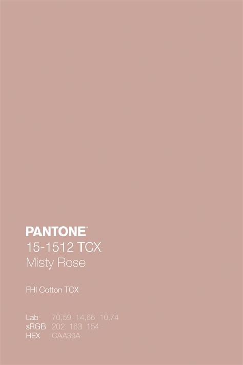 PANTONE 15-1512 TCX Misty Rose Color Code Lab sRGB HEX | Pantone colour ...