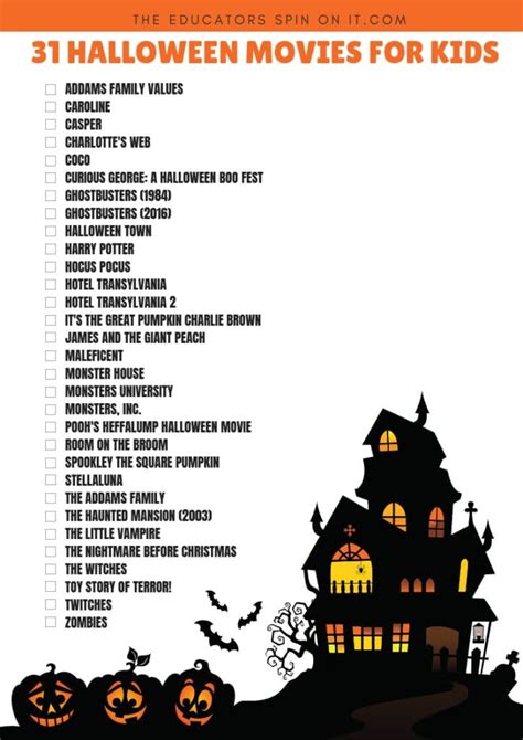 31 Days of the Best Halloween Movies for Kids