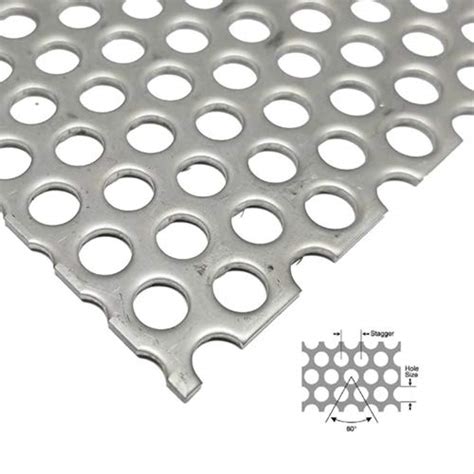 2 PCS Stainless Steel Perforated Sheet Perforated Metal Sheet Hole Size ...