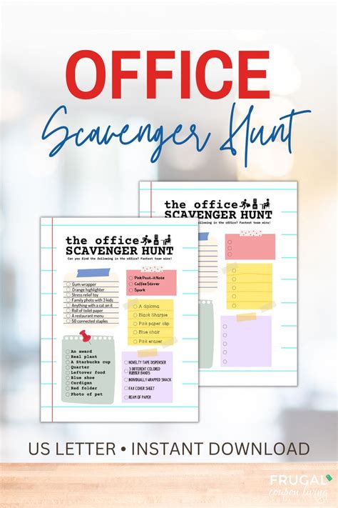 Office Scavenger Hunt Printable - Office Party Game Everyone Will Love ...