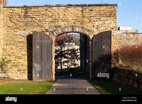 Walls of the Jackson Historic Prison, opened in 1839, in Jackson, Michigan Stock Photo - Alamy