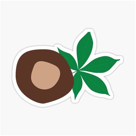 "Buckeye With Leaf 2" Sticker for Sale by zachking67 | Redbubble