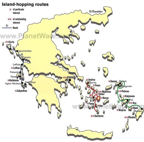 Map of Greece - Island hopping Routes | PlanetWare