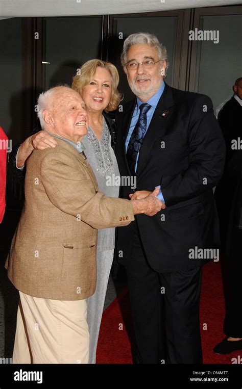 Mickey Rooney, Jan Rooney, Placido Domingo in attendance for Hollywood Walk of Fame 50th ...