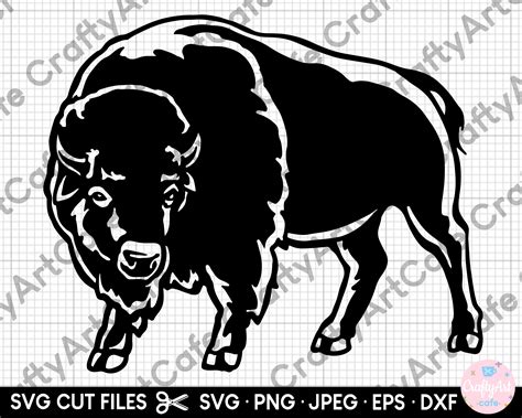 Bison Svg Bison Svg Png Eps Dxf Silhouette Clipart Buffalo Svg Buffalo ...