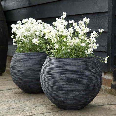 Large Garden Planters Black - Okejely Garden Plant