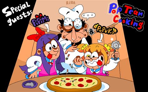 Pop Team Cooking! (Or: Popuko and Pipimi visit Peppino's! (he is going ...