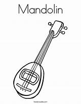 Mandolin Coloring Page  Twisty Noodle sketch template