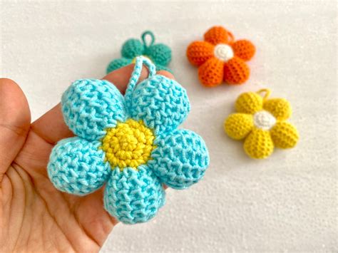 Crochet Flower Keychain Free Pattern Web Below, I’ll Go Over How You Can Use These Crochet ...