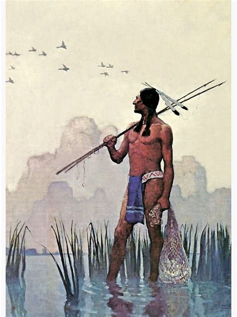 "N C Wyeth Western Painting “Indian Spear Fishing” " Art Print by PatricianneK | Redbubble