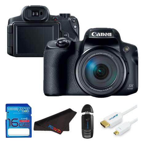 Canon PowerShot SX70 HS Digital Camera + SD Card + Pixi Accessories Starter Bundle Kit - Walmart ...