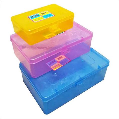 Various Colors Are Available Plain Plastic Lock Box at Best Price in ...