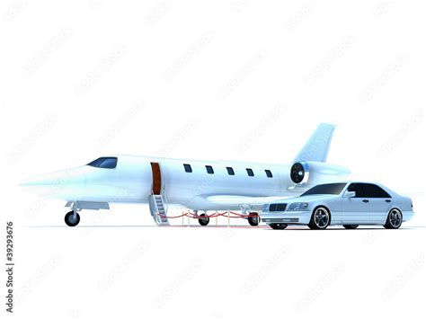 plane and car Stock Illustration | Adobe Stock