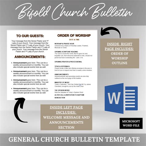 Modern Church Bulletin