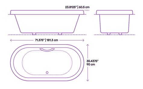 TOTO Neorest Freestanding Bathtub Dimensions & Drawings | Dimensions.com