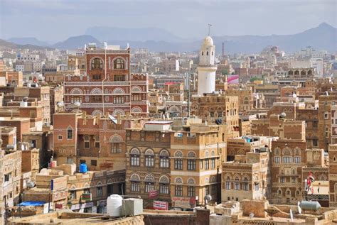 View Of The Sanaa City In Sanaa, Yemen. The Old City Of Sanaa Is Declared A UNESCO World ...