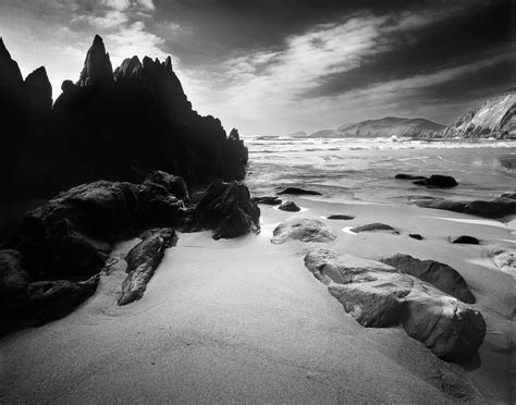 A stunning black and white seascape photo: Grace of Coumeenole Beach.