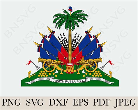 Republic of Haiti Flag SVG, Coat of Arms of Haiti National Banner Flag ,cutting File EPS ...