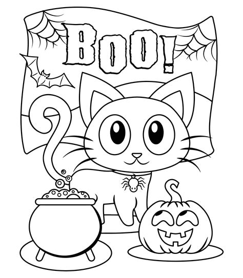 Halloween Color Sheets Free Printable