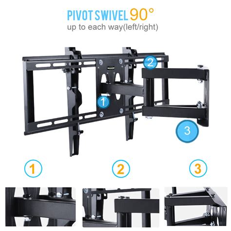 Premium Swivel Stretch Wall Corner TV Mount Bracket Dual-Pivot for 37-65 inch | eBay