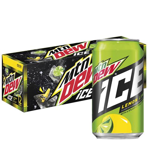 Mountain Dew ICE, Lemon Lime Soda, 12 Count, 12 fl. oz. Cans - Walmart.com