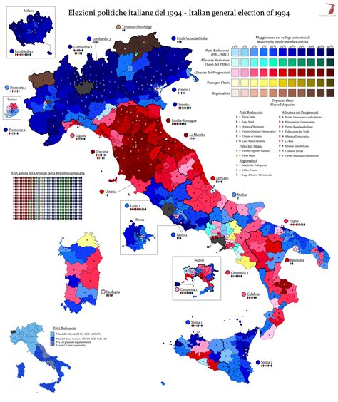 Italian General Election, 1994 by AJRElectionMaps on DeviantArt