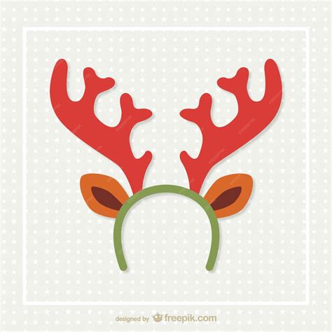 Free Vector | Reindeer horns vector