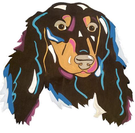 Dachshund Long Haired-DIY Pop Art Paint Kit-Earnhardt Collection