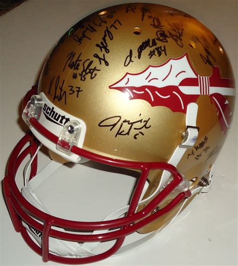 Signed FSU Helmet (2013 to 2014 Team) | Football helmets, Helmet, Football