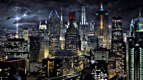 Download Gotham City Skyline Wallpaper, HD Backgrounds Download - itl.cat