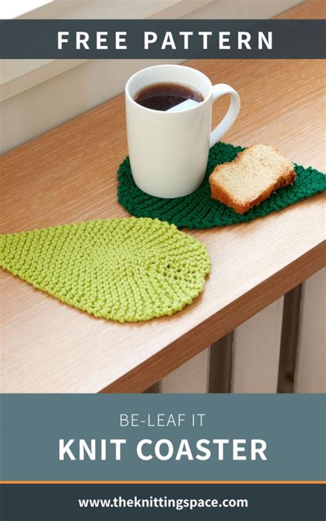 Be-Leaf It Knit Coaster [FREE Knitting Pattern]