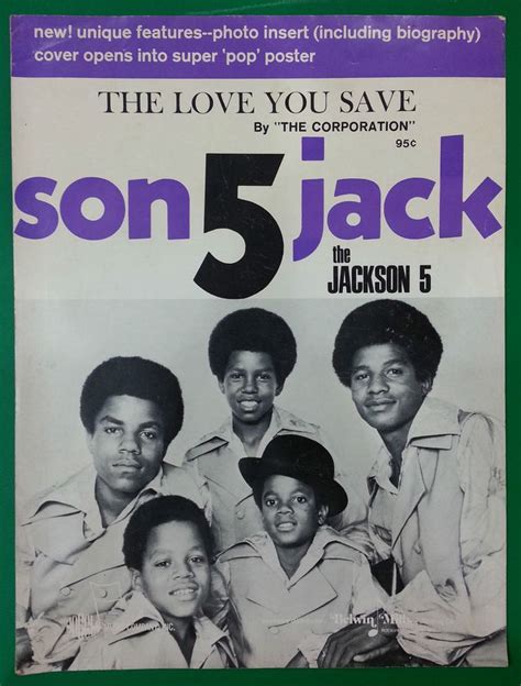 The Jackson 5, The Love You Save, Sheet Music, by The Corporation, 1970 | Song book, Sheet music ...