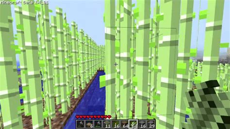 Minecraft How I Grow and Harvest my Sugar Cane - YouTube