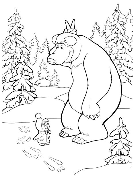 Masha Y El Oso Para Colorear Bear Coloring Pages Cartoon Coloring | Images and Photos finder