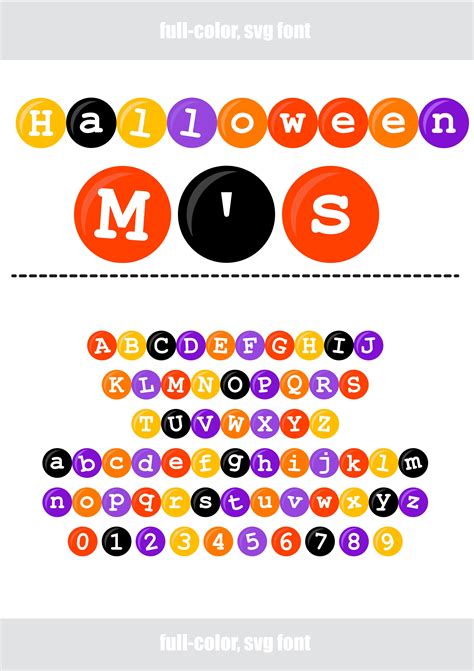 Full Color SVG Font great for Halloween