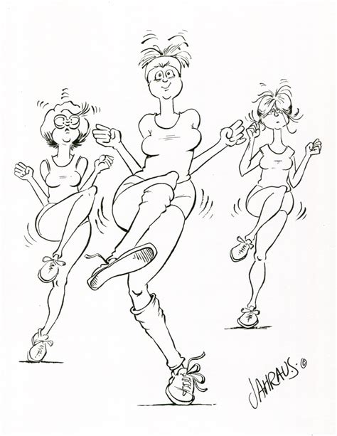 Aerobics Cartoon | Funny Gift for Aerobics Girl