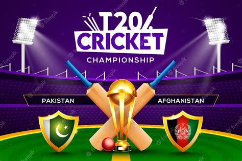 Premium Vector | T20 Cricket Championship concept Pakistan vs Afghanistan match header or banner ...