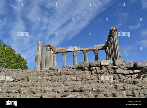 Portugal, Evora, ancient roman temple Stock Photo - Alamy