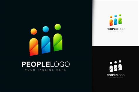 People logo design with gradient 4669185 Vector Art at Vecteezy