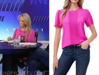 The Five: October 2021 Dana Perino's Pink Pleated Top | Shop Your TV