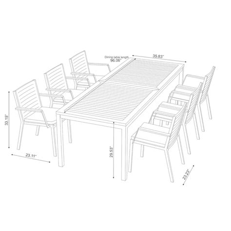 NewAge Products Monterey 7-Piece Black Patio Dining Set Aluminum ...