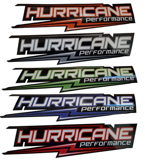 Hurricane Lightening Bolt Sticker - Hurricane Performance