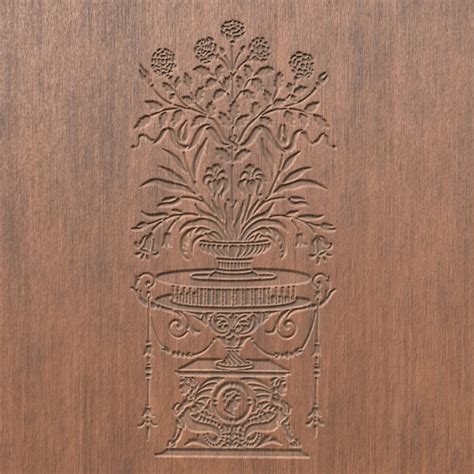 Premium Photo | Pattern of flower carved on wood background wood carving