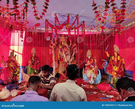 Kathmandu Dashain Festival Gurga Worship Editorial Photo - Image of ...