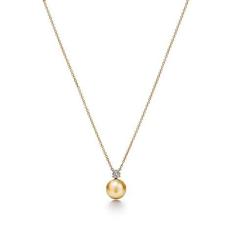 Tiffany South Sea pearl pendant in 18k gold with diamonds. | Tiffany & Co. UK