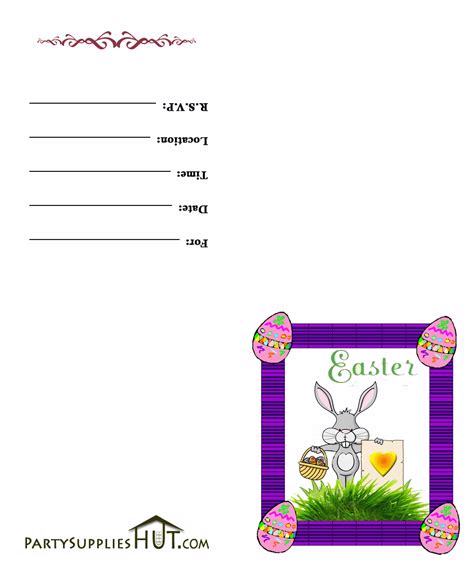 Easter Holiday Party Invitations: Free Printable Place Name Cards, Custom Invites