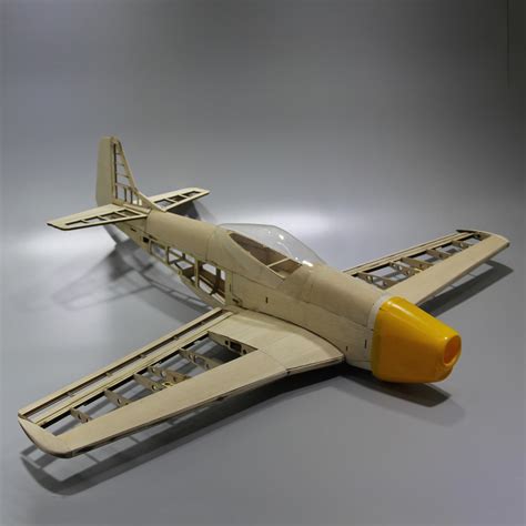 Mustang p51 1000mm wingspan balsa wood warbird rc airplane kit Sale ...