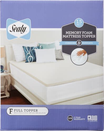 Sealy Memory Foam Mattress Topper - White, Full - Fred Meyer
