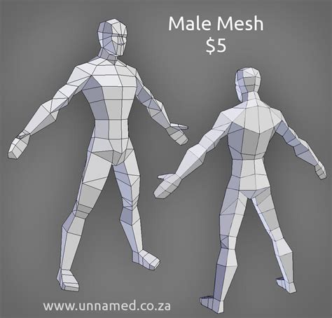 Low poly male model by YeshuaNel on DeviantArt